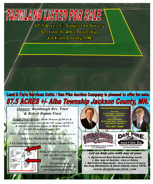 Rumbaugh & Damm - 87.5 Acres of Bare Farmland