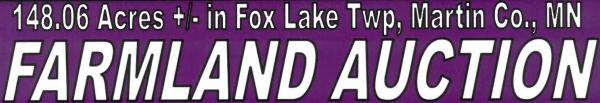 148.06 Acres +/- Fox Lake Township, Martin County, MN.