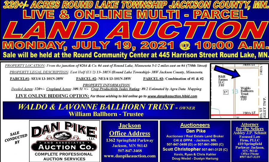 BALLHORN TRUST 320+/- ACRE PRIME ROUND LAKE JACKSON COUNTY