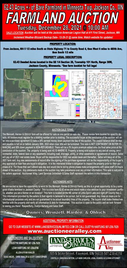Weinzetl, Harden & Ohlrich Land Auction