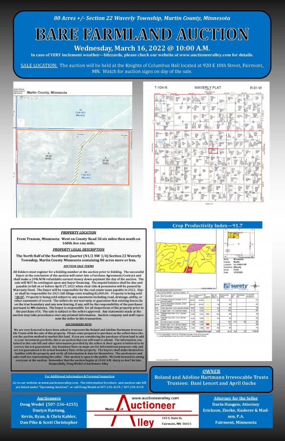 Hartmann Land Auction