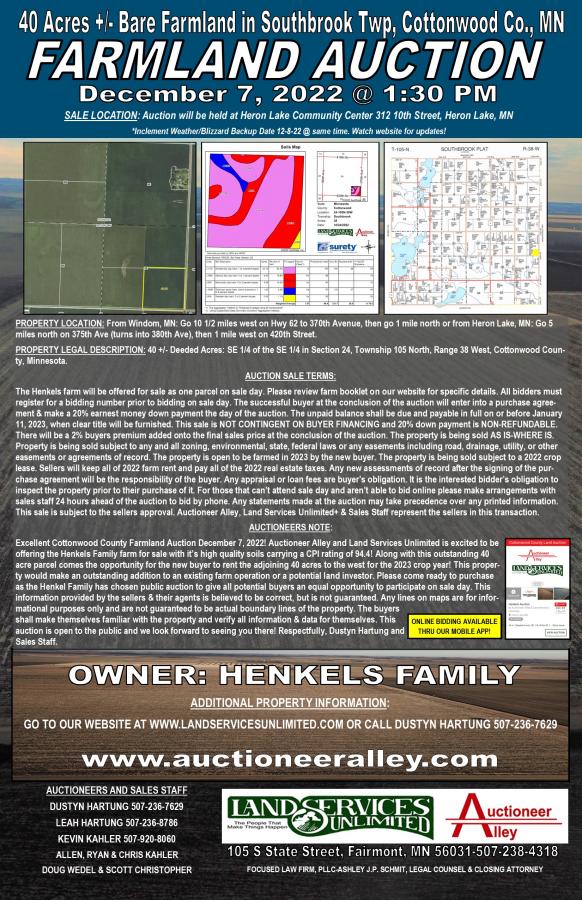Henkels Family Farmland Auction