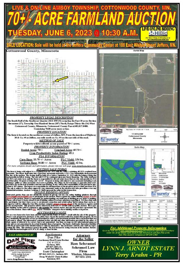 ARNDT ESTATE PRIME FARMLAND AUCTION
