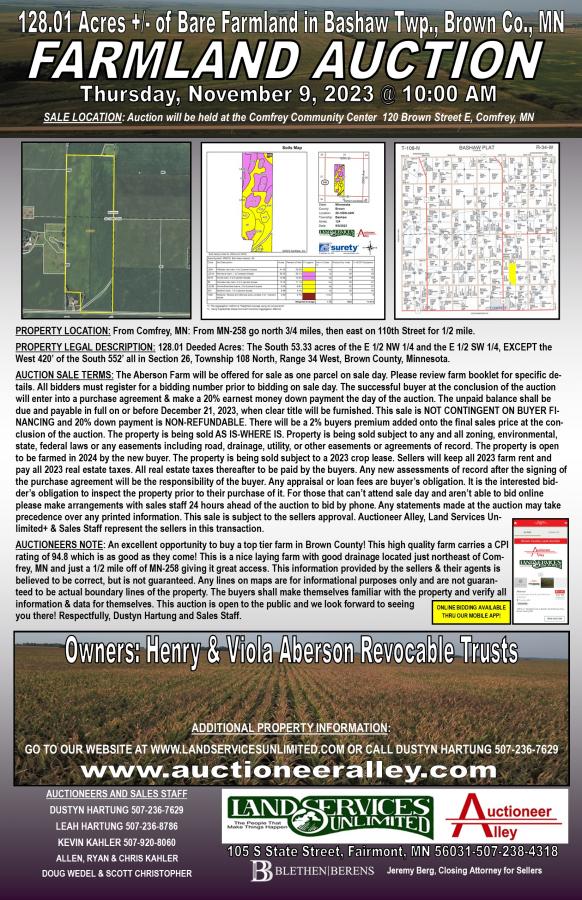 Henry & Viola Aberson Revocable Trusts Land Auction