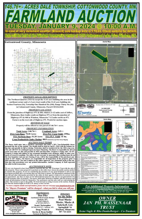 WASSENAAR TRUST FARMLAND AUCTION