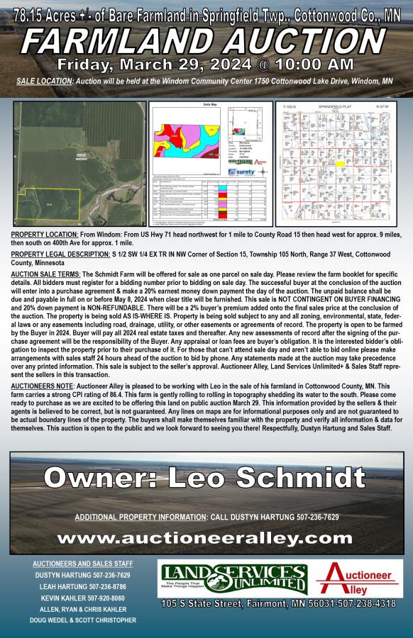 Leo Schmidt Land Auction