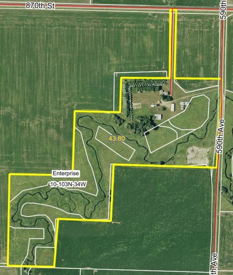 Ronald & Darla Harries 44 +/- acres  Acreage for Sale